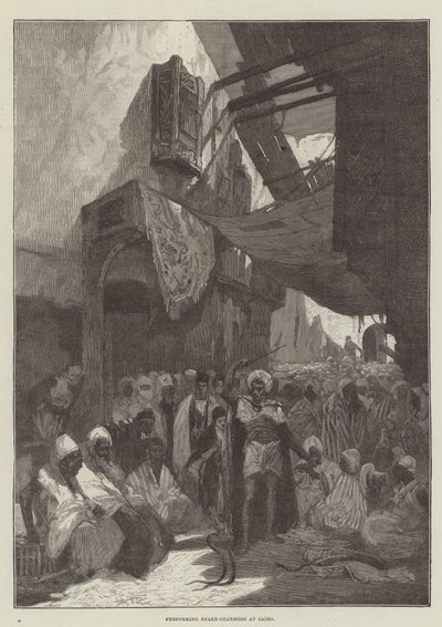 Schlangenbeschwörer in Kairo von Charles Auguste Loye